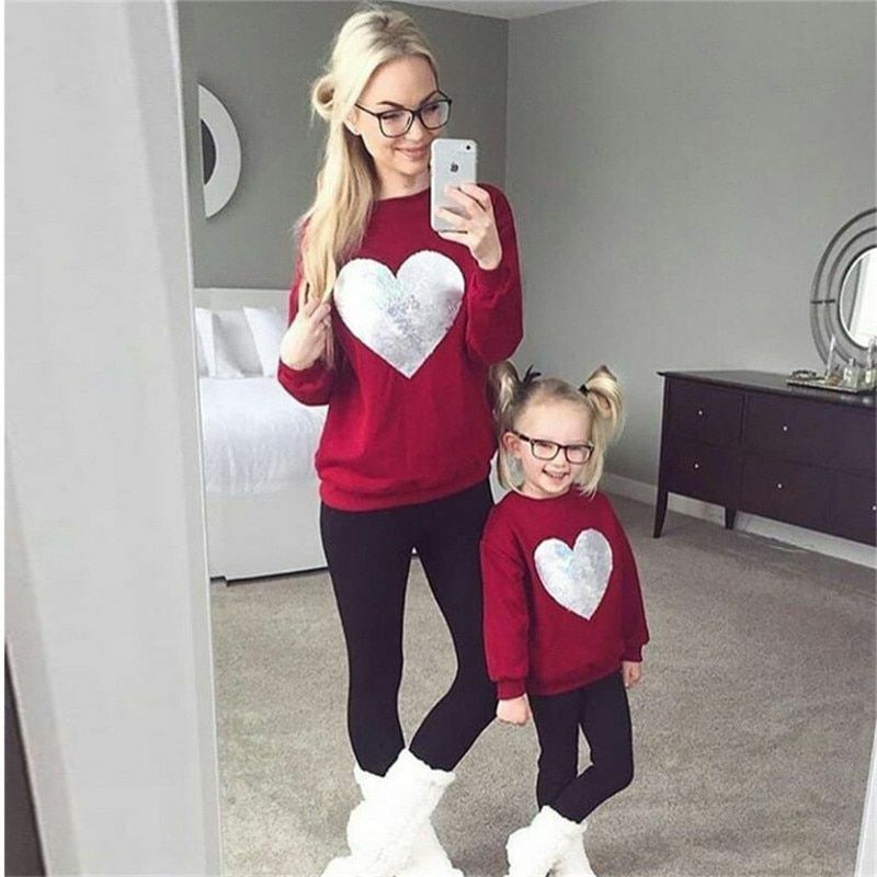 mom and daughter hoodies